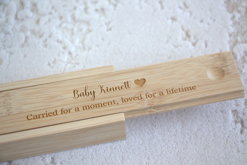 Baby loss keepsake box, angel baby, baby memorial, miscarriage remembrance, infant loss, engraved pregnancy test box, memory, personalised image 4