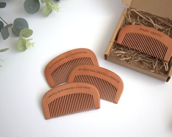 Labour comb, wooden labor comb, birthing comb, pain reduce, childbirth, wood, baby, engraved, personalized, pesonalised, birth affirmations