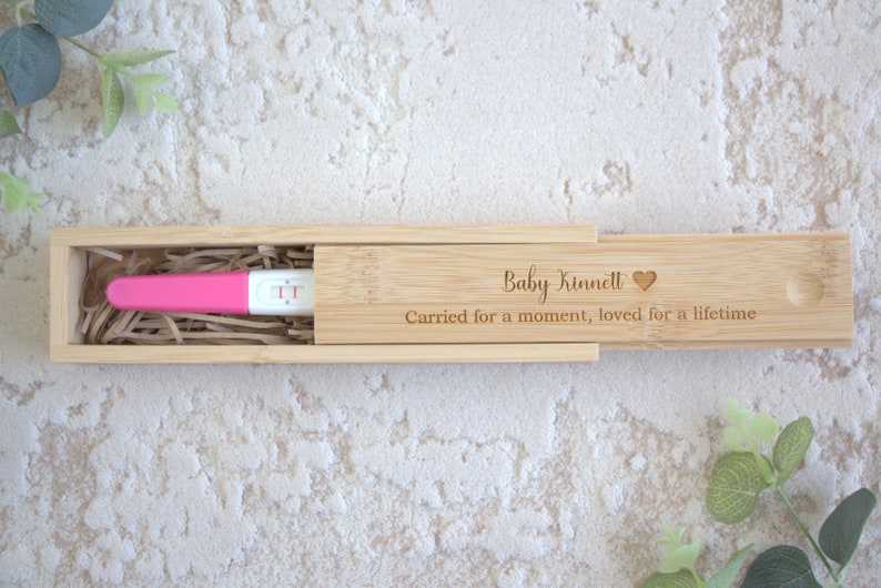Baby loss keepsake box angel baby baby memorial miscarriage remembrance infant loss engraved pregnancy test box memory personalised image 10