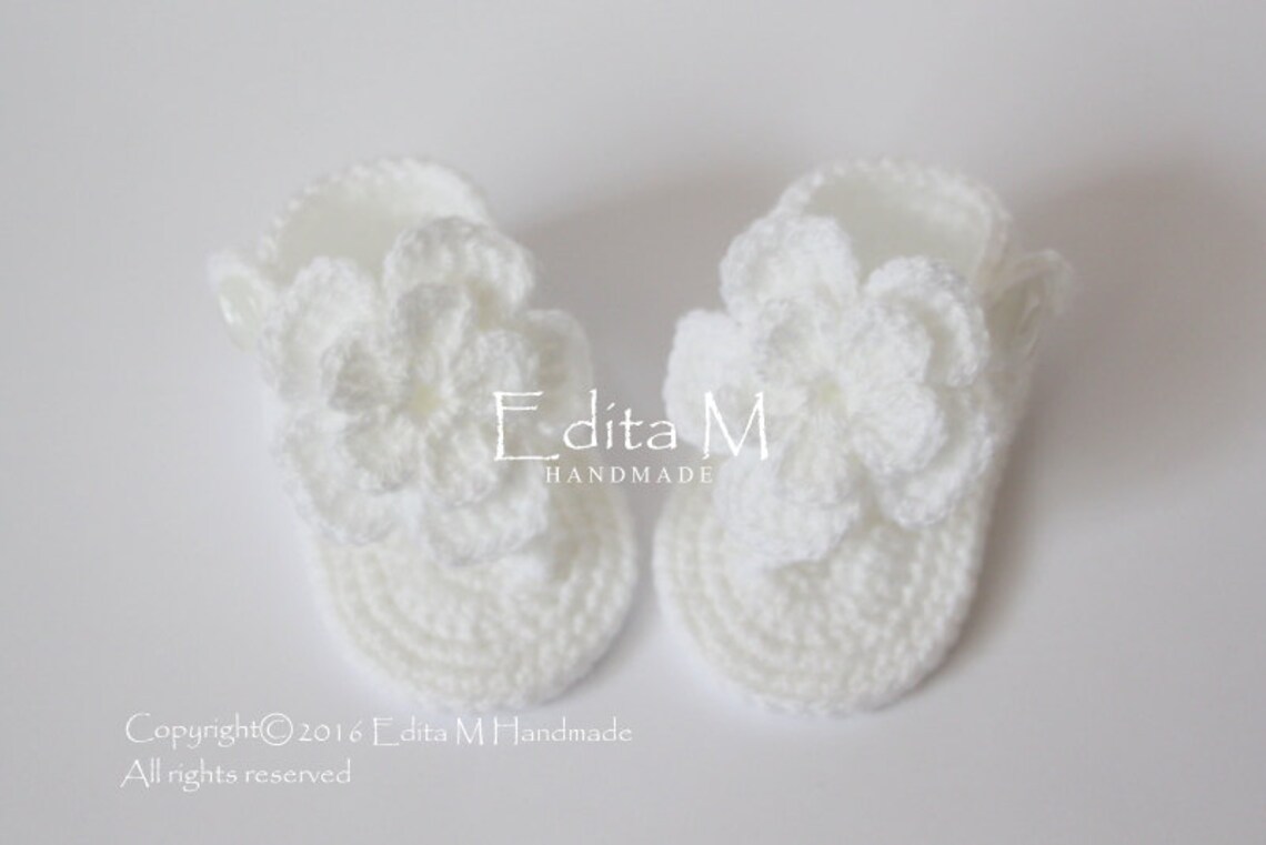 Crochet Babyset Baby Girl Gladiator Sandals Headband White Etsy