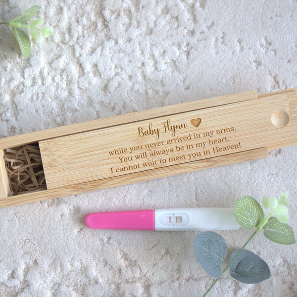 Baby loss keepsake box, angel baby, baby memorial, miscarriage remembrance, infant loss, engraved pregnancy test box, memory, personalised