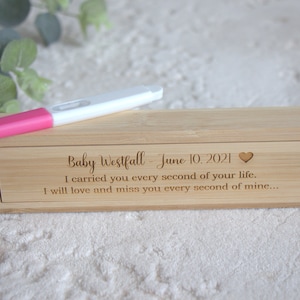 Baby loss keepsake box angel baby baby memorial miscarriage remembrance infant loss engraved pregnancy test box memory personalised image 7