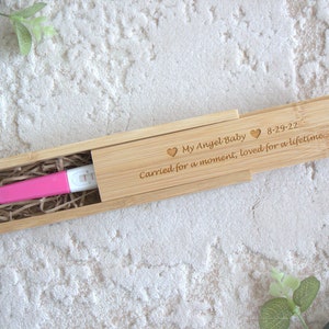 Baby loss keepsake box, angel baby, baby memorial, miscarriage remembrance, infant loss, engraved pregnancy test box, memory, personalised