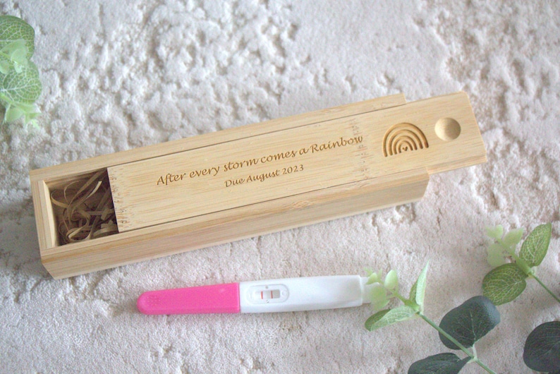 Personalised Pregnancy Announce Box, Baby Announcement, Rainbow Baby ...