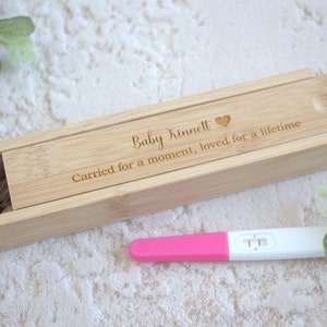 Baby loss keepsake box, angel baby, baby memorial, miscarriage remembrance, infant loss, engraved pregnancy test box, memory, personalised image 6