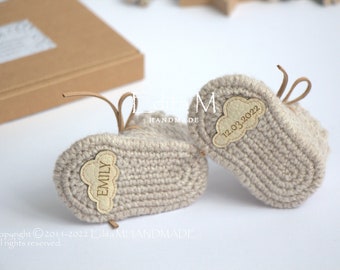 Personalised baby booties baby shoes personalized newborn boots baby boy sneakers unisex baby shoes gift for baby boy baby announcement