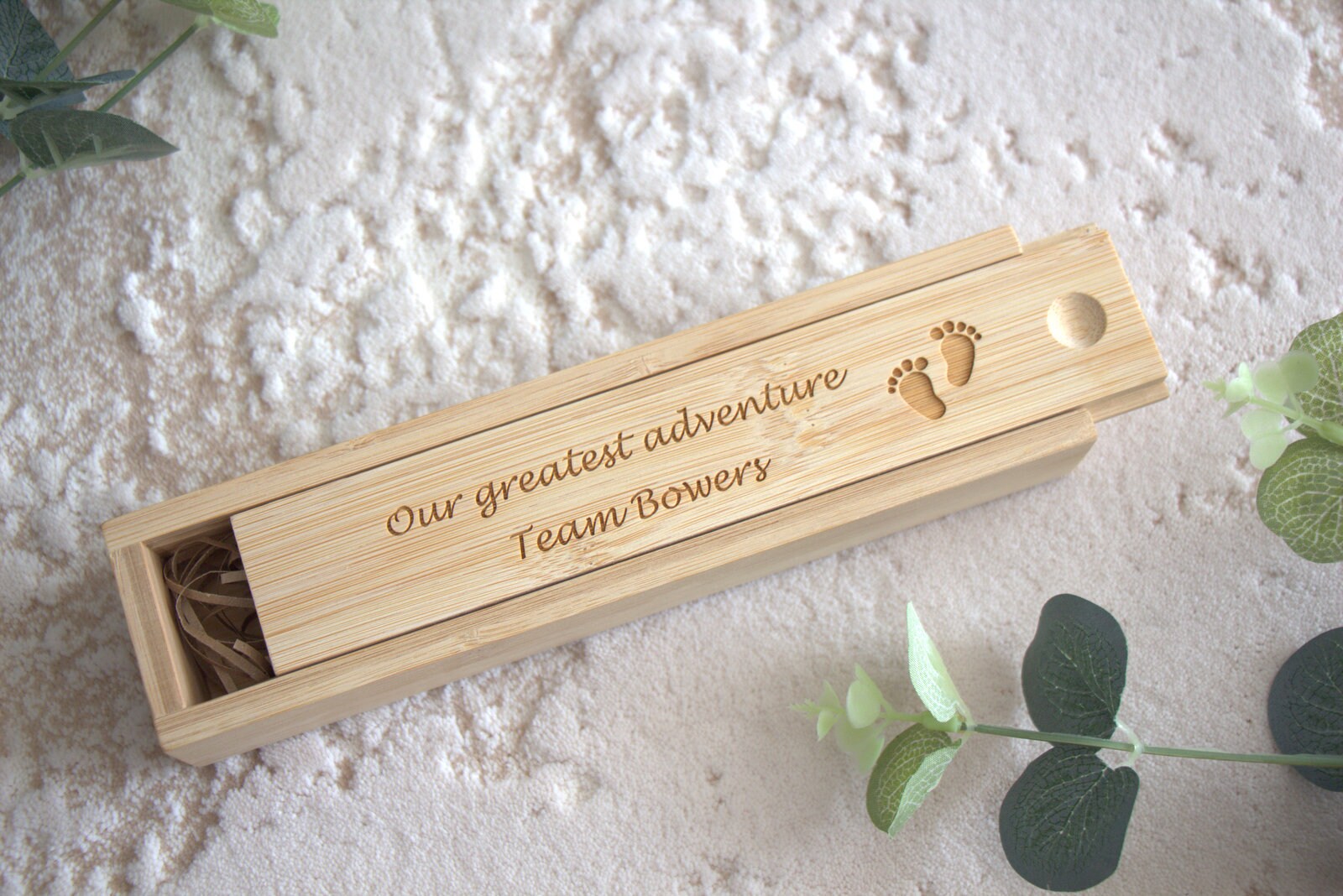 Personalised Pregnancy Announce Box, Baby Announcement, Bamboo ...