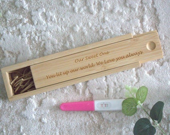Baby loss keepsake box, angel baby, baby memorial, miscarriage remembrance, infant loss, engraved pregnancy test box, memory, personalised