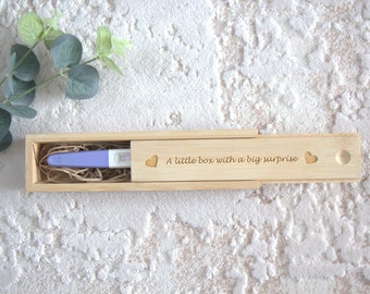 Geschenkbox Erinnerungsbox aus Holz mit Gravur für Daddy To be Bambus Erinnerungsbox aus Holz