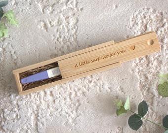 Engraved pregnancy announcement box, baby announcement, personalized pregnancy test box, daddy to be, bamboo, wooden keepsake box, memory