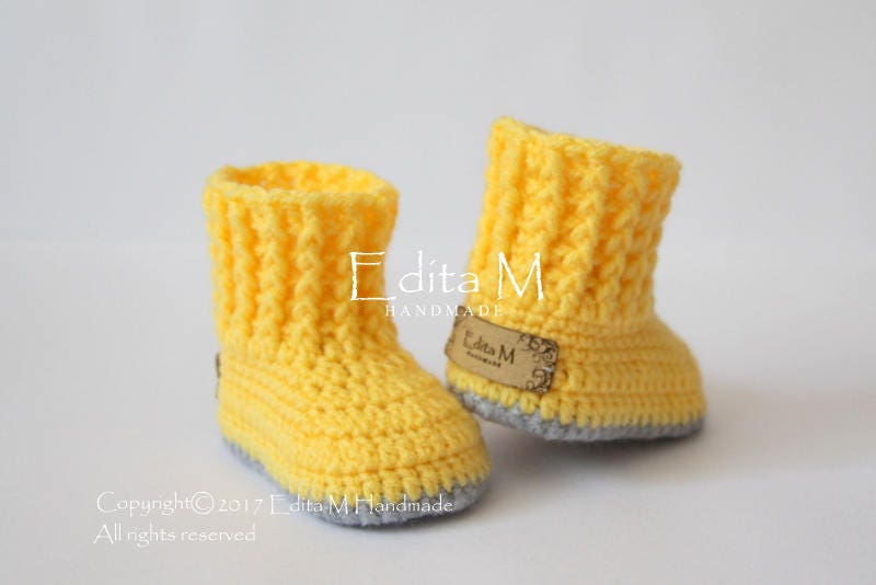 Crochet Baby Booties Unisex Baby Booties Knitted Baby Shoes Etsy UK