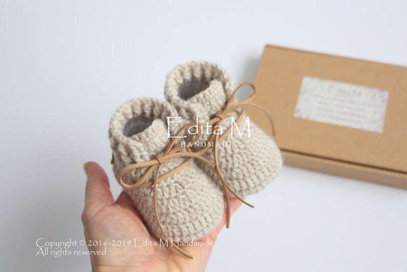 Unisex crochet set baby booties baby shoes sneakers Etsy