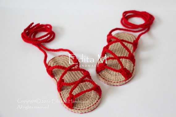 Crochet Baby Sandals Gladiator Sandals Crochet Baby Booties Shoes Baby Slippers Flip Flops Baby Girl Shoes Summer Shoes Gift Idea Etsy