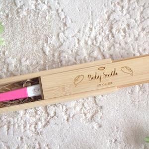 Baby loss keepsake box angel baby baby memorial miscarriage remembrance infant loss engraved pregnancy test box memory personalised
