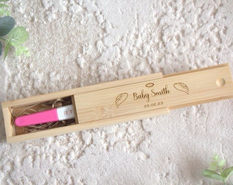 Baby loss keepsake box angel baby baby memorial miscarriage remembrance infant loss engraved pregnancy test box memory personalised