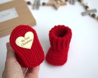 Personalised baby booties baby  bear shoes personalized newborn boots  boy sneakers unisex baby shoes gift  baby announcement Christmas