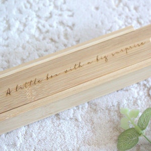 Engraved pregnancy announcement box, personalised pregnancy test box, customized ultrasound scan picture box, wooden keepsake box, baby image 9