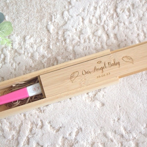 Baby loss keepsake box, angel baby, baby memorial, miscarriage remembrance, infant loss, engraved pregnancy test box, memory, personalised