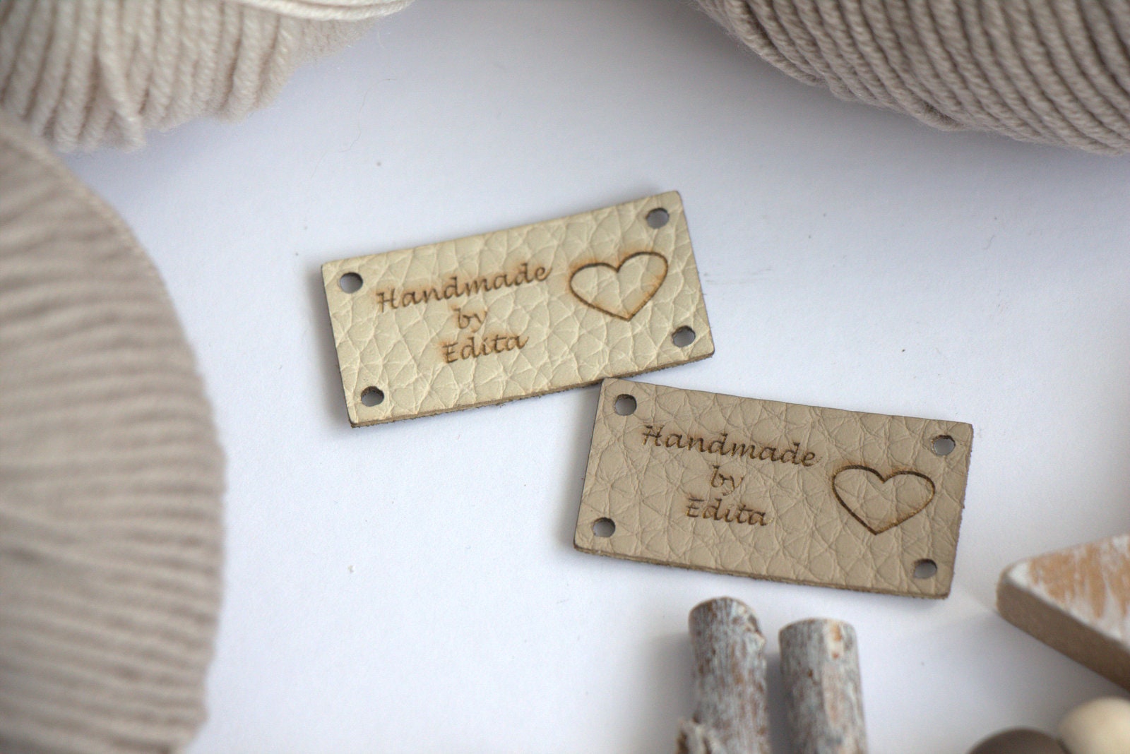 Knitting labels personalized uk