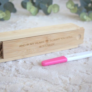 Baby loss keepsake box angel baby baby memorial miscarriage remembrance infant loss engraved pregnancy test box memory personalised