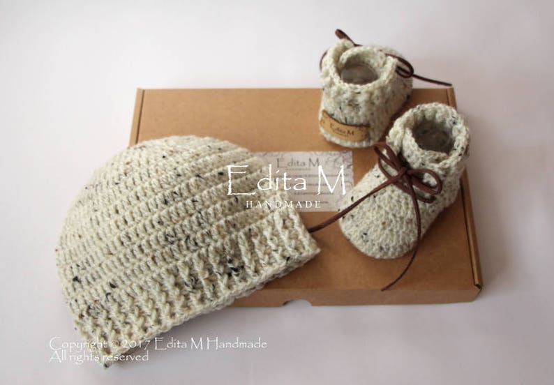 Unisex Crochet Set Baby Booties Baby Shoes Knitted Boots Etsy UK
