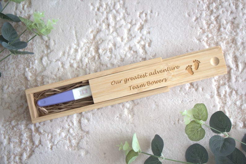 Personalised Pregnancy Announce Box Baby Announcement Bamboo - Etsy