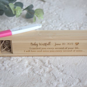Baby loss keepsake box angel baby baby memorial miscarriage remembrance infant loss engraved pregnancy test box memory personalised image 9