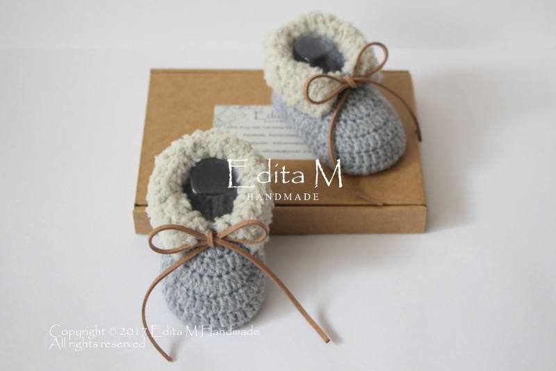 Unisex Baby Booties Unisex Baby Shoes Crochet Fur Shoes Etsy UK