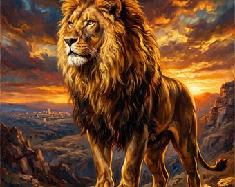 Lion of Judah Canvas Print | Bold Christian Faith Wall Art
