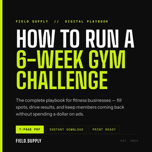 6-Week Gym Challenge Playbook, Fitness Business Guide (PDF Download)