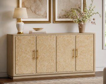 Luxury Burl Sideboard Cabinet Storage Credenza Media Console Buffet Table Modern Design