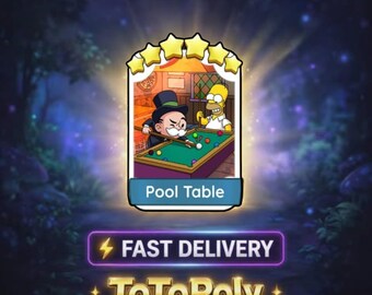 Pool Table - Monopoly Go Sticker 6 Star - The Simpsons