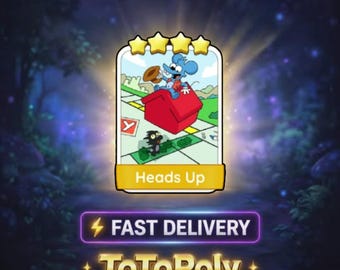 Heads Up Set 17 - Monopoly Go Sticker 4 Star - The Simpsons