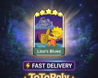 Lisa's Blues - Monopoly Go Sticker 5 Star - The Simpsons