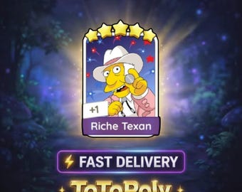 Rich Texan - Monopoly Go Sticker 5 Star - The Simpsons
