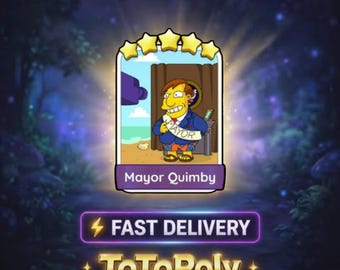 Mayor Quimby - Monopoly Go Sticker 5 Star - The Simpsons