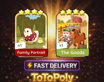 Monopoly Go Golden Blitz - Ritratto di famiglia / Gli oggetti - Adesivi a 4 stelle
