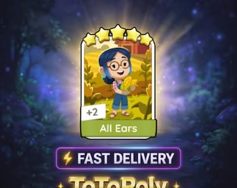 All Ears - Set 17 - Monopoly Go Sticker 5 Star - Happy Harvest