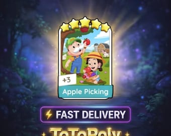 Apple Picking - Set 15 - Monopoly Go Sticker 5 Star - Happy Harvest