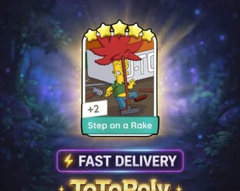 Step on a Rake - Monopoly Go Sticker 5 Star - The Simpsons