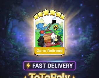 Go to Railroad - Monopoly Go Sticker 6 Star - The Simpsons