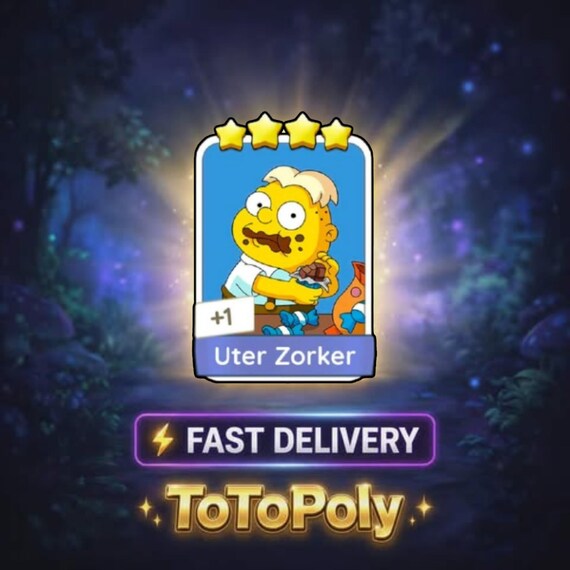 Uter Zorker Set 12 - Monopoly Go Sticker 4 Star - The Simpsons