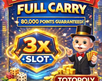 Monopoly Simpsons Partners Event Carry 80K | 3 Slots | 1-6 Hours