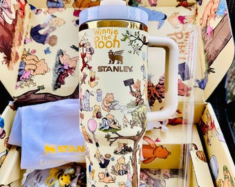 Nalle Puh Stanley Tumbler 40oz, lasertryckt namngravyr presentförpackning
