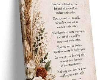 Apache Wedding Blessing Canvas Print Romantic Union Wall Art Marriage Ceremony Decor