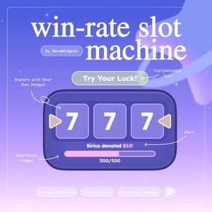 Win-Rate Slot Widget | Megathon Goal Point System | Animated Alerts & Customizable | Twitch Vtubers StreamElements OBS