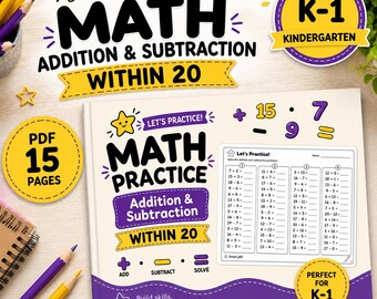 Kinder - Arkusze matematyczne dla pierwszej klasy, ćwiczenia matematyczne do druku, Arkusze matematyczne dla dzieci, Matematyka dla przedszkola, Matematyka dla pierwszej klasy