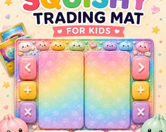 Squishy Trading Mat Bundle | 8 Printable Designs | Kids Trading Board | Squishy Trading Game | PNG Download