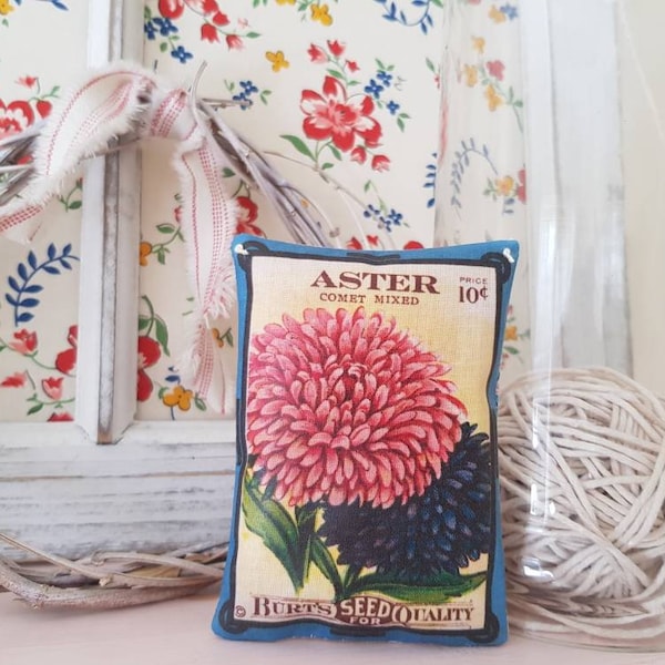 Flower Seed Packet Fabric Gift, Gift for Gardeners, Flower Seed Packets