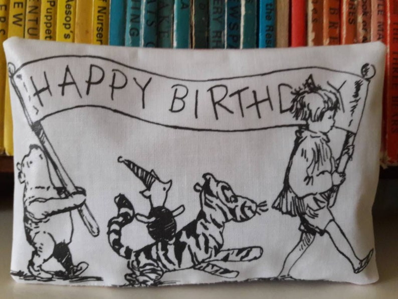 Winnie The Pooh Happy Birthday Fabric Lavender Sachet Piglet Etsy